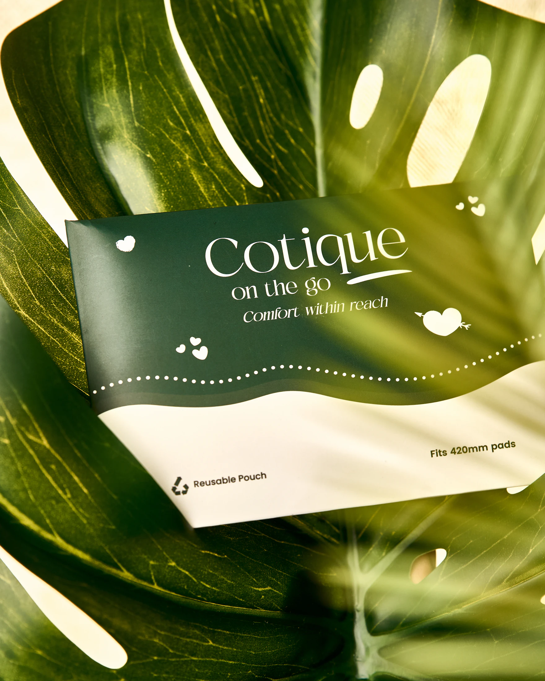 Cotique Night Guard reusable pouch in its original proportions