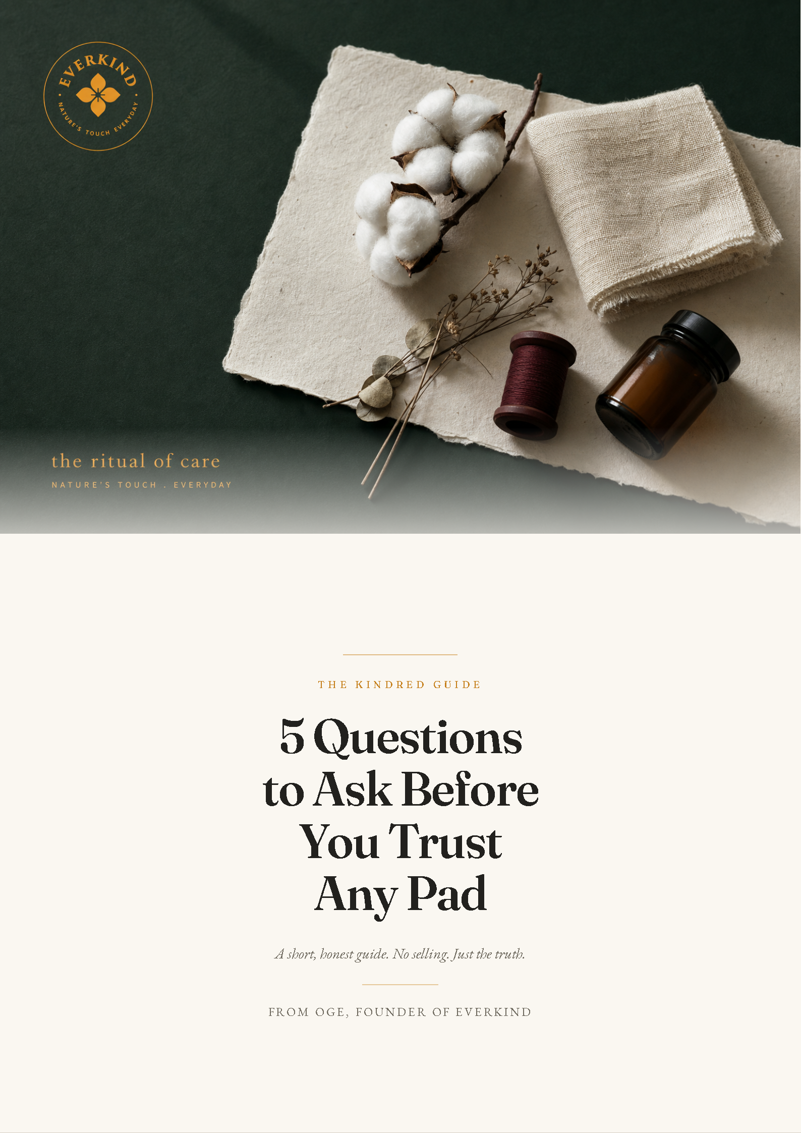 Everkind 5-question guide cover booklet