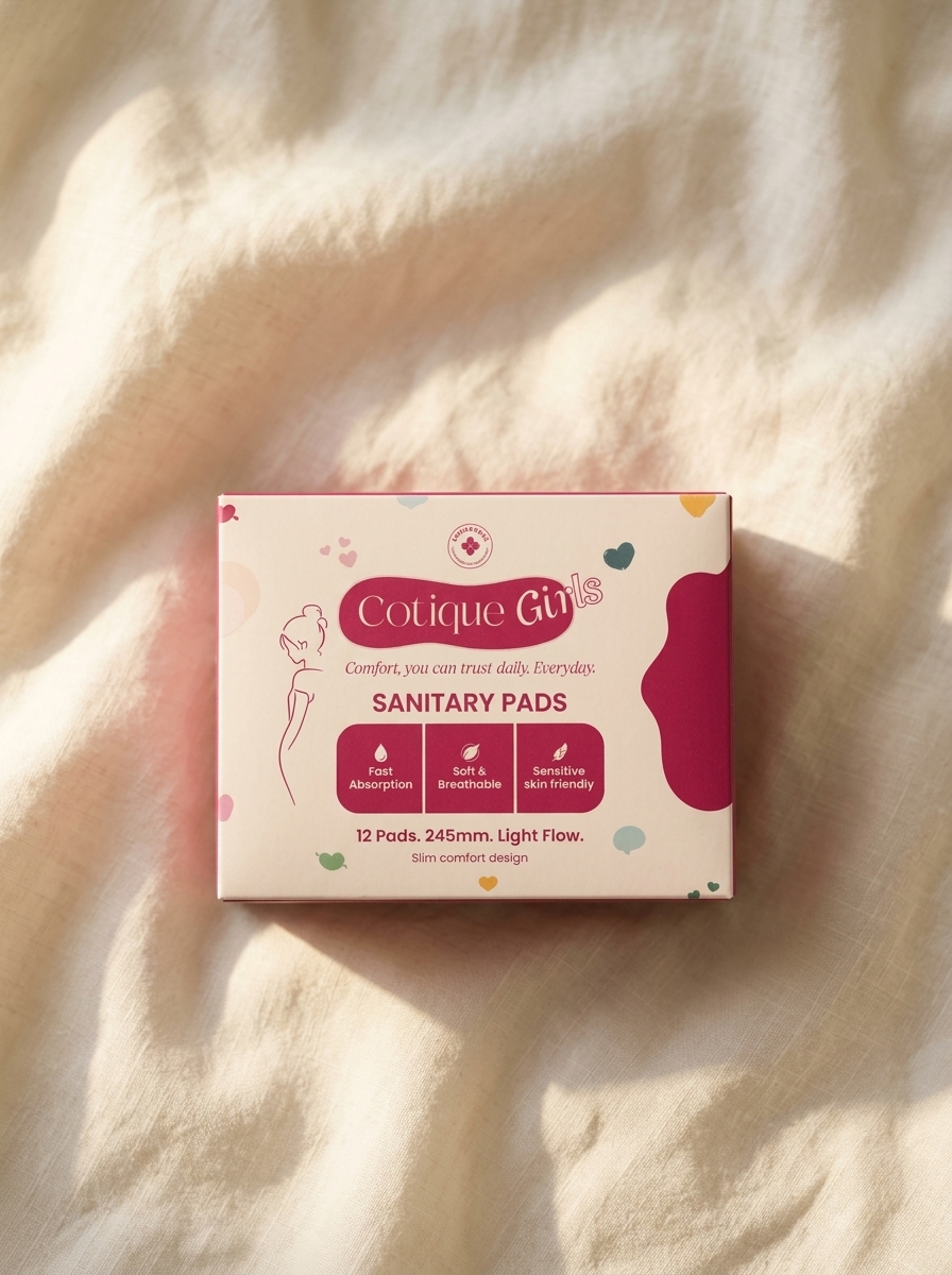 Cotique Girls - 12 pads, 245mm, light flow