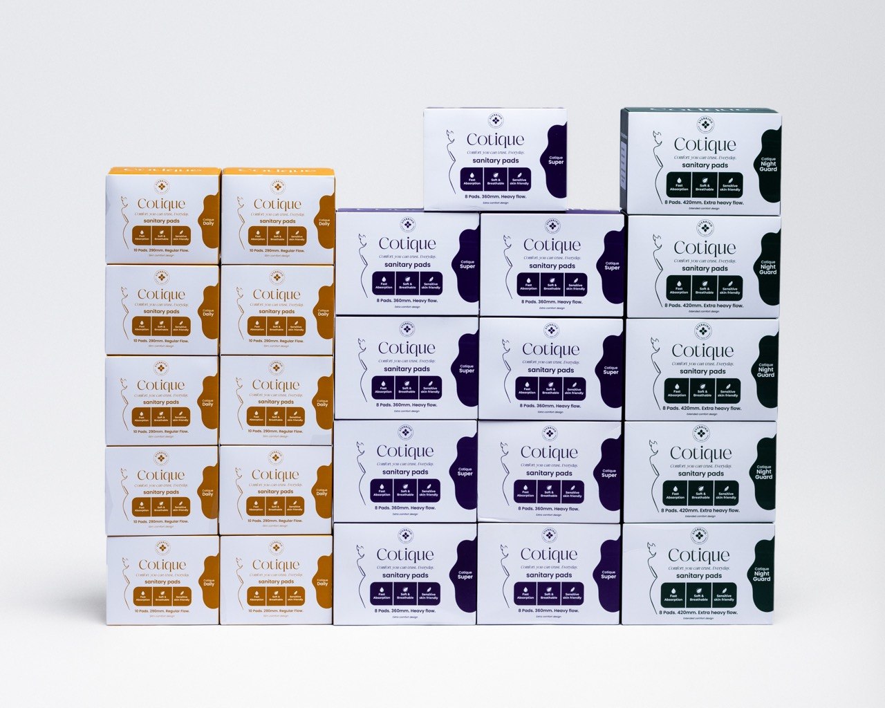 The Stock Up: 10× Daily (290mm) + 9× Super (360mm) + 5× Night Guard (420mm)